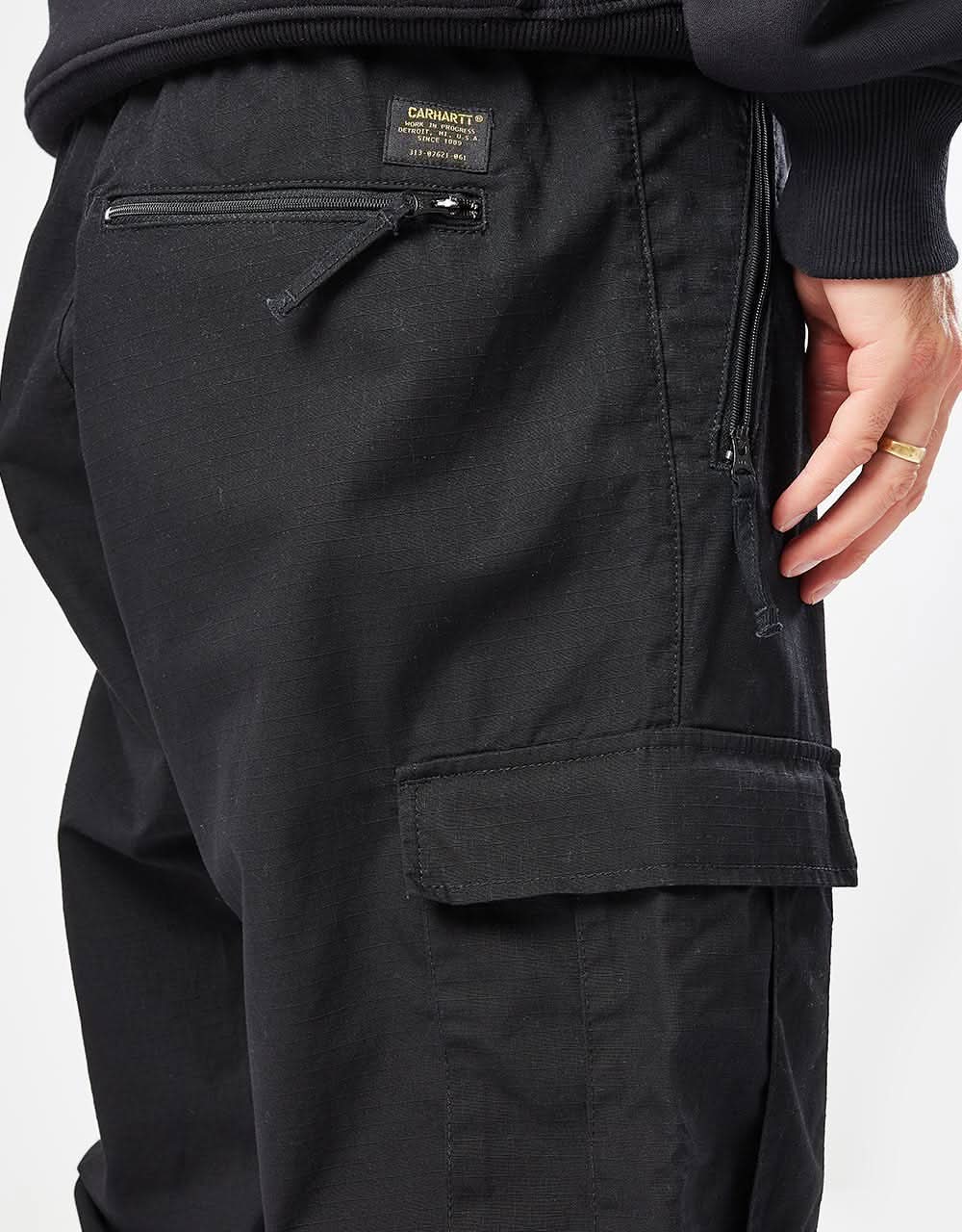 Carhartt WIP Cargo Jogger - Black (Rinsed)