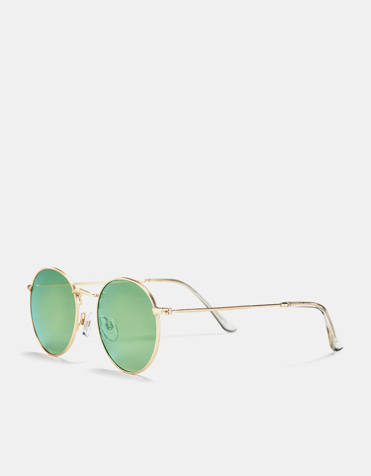 CHPO Liam Sunglasses - Gold/Green Mirror