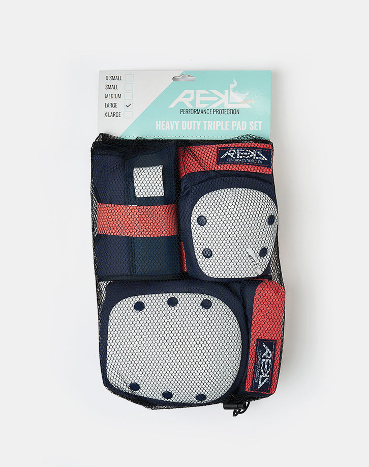 REKD Heavy Duty Triple Pad Set  - Blue/Pink