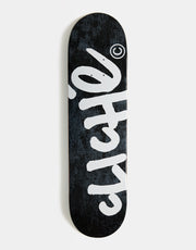 Cliché Handwritten Black RHM Skateboard Deck - 8"