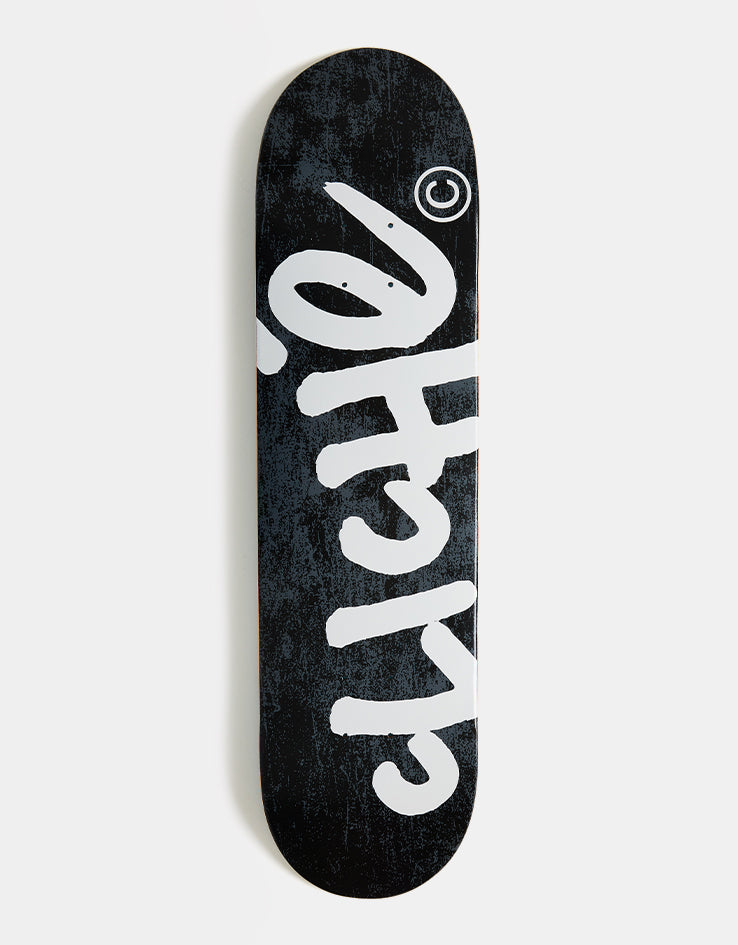 Cliché Handwritten Black RHM Skateboard Deck - 8"