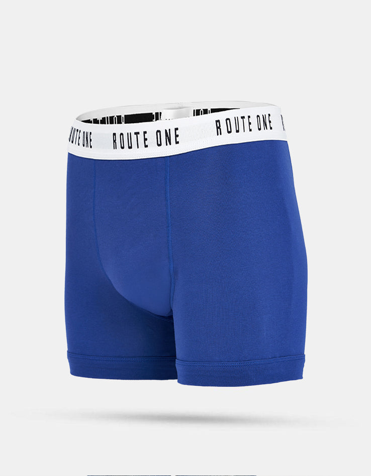 Route One Classic Boxer Shorts 2 Pack - Duck Egg/Stone Blue