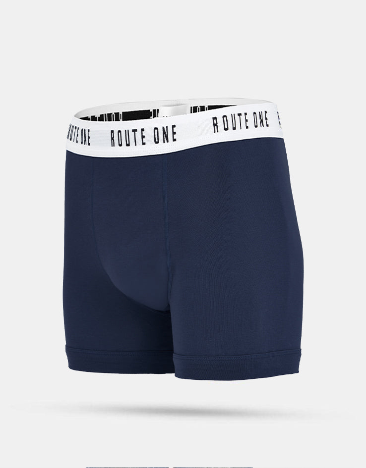 Route One Classic Boxer Shorts 2 Pack - Orange Zest/Classic Navy