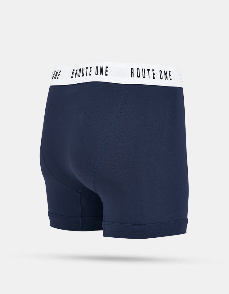 Route One Classic Boxer Shorts 2 Pack - Orange Zest/Classic Navy