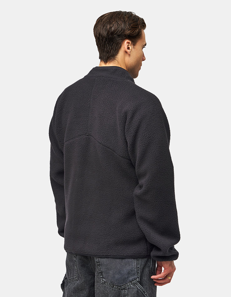 adidas Sherpa Full Zip Fleece Jacket - Black/Active Gold