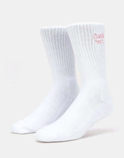 Route One Fuck 'Em Crew Socks - White