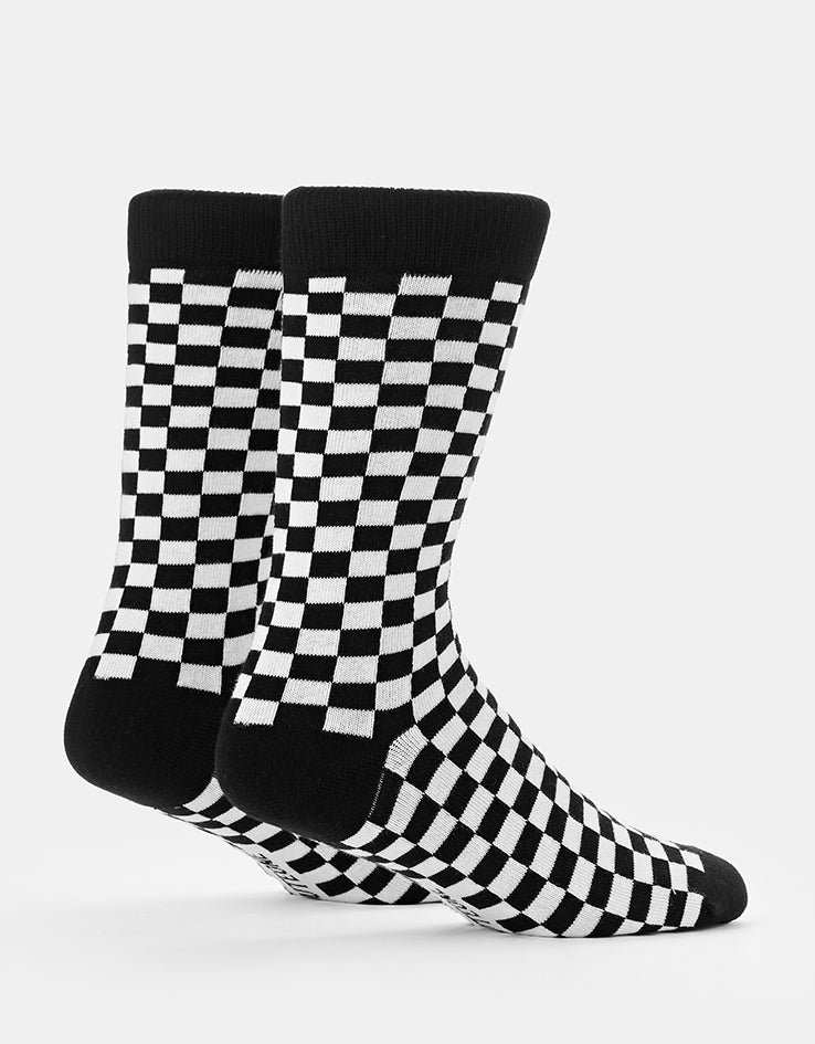 Route One Chequered Socks - Black/White