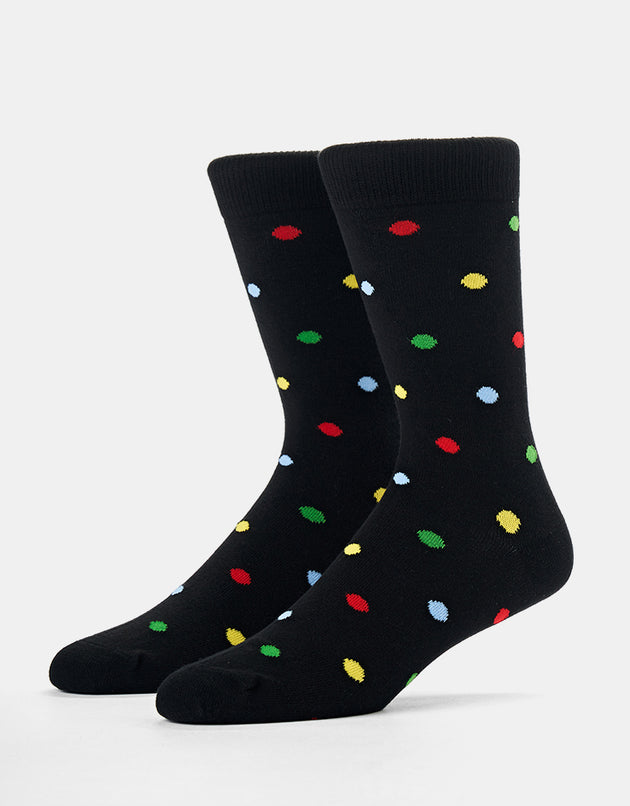 Route One Polka Dot Socks - Black