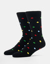 Route One Polka Dot Socks - Black