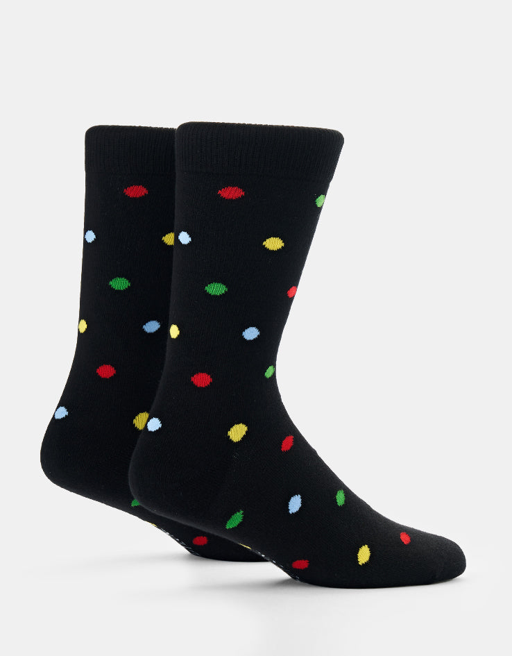 Route One Polka Dot Socks - Black