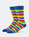 Route One Rainbow Striped Socks - Multi
