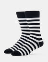 Route One Striped Socks - Black/White