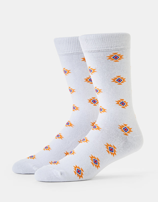 Route One Navajo Socks - White