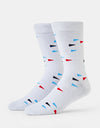 Route One Flag Socks - White