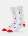 Route One Bolt Socks - White