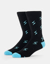 Route One Bolt Socks - Black