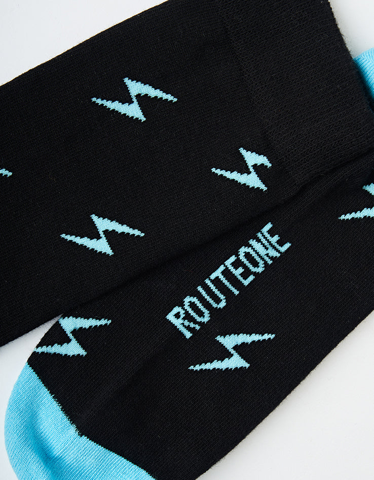 Route One Bolt Socks - Black