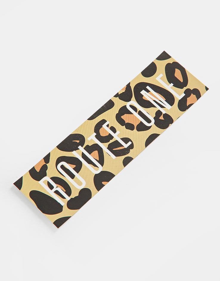 Route One Straight Logo Small Sticker - Cheetah