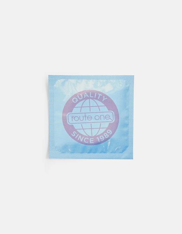 Route One Protection Logo Sticker - Blue/Pink