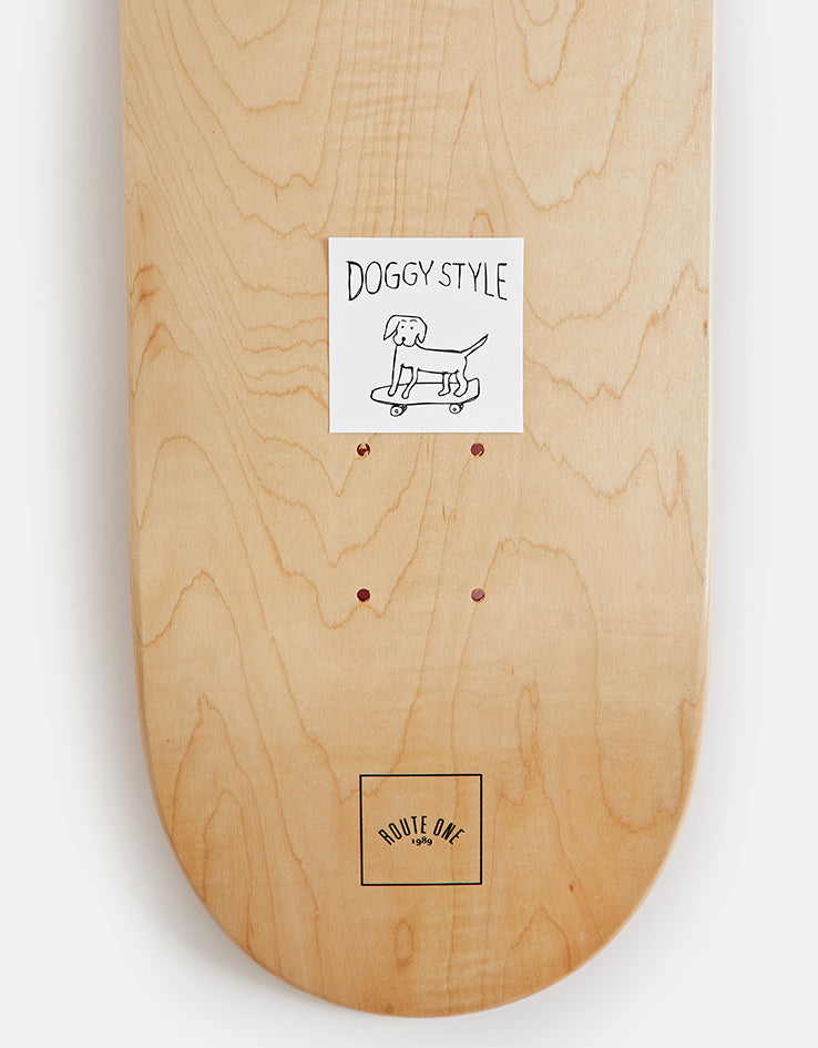 Route One Doggy Style Logo Sticker - White/Black