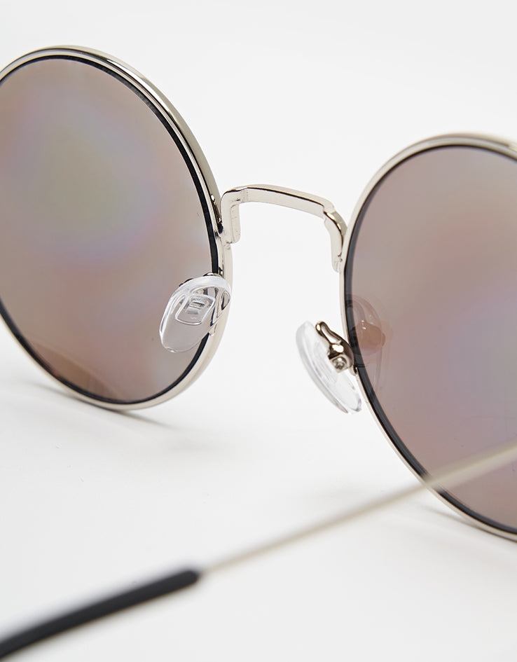 Route One Woodstock Sunglasses - Silver (Blue Mirror)