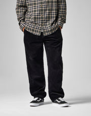 Route One Relaxed Fit Big Wale Cords - Black
