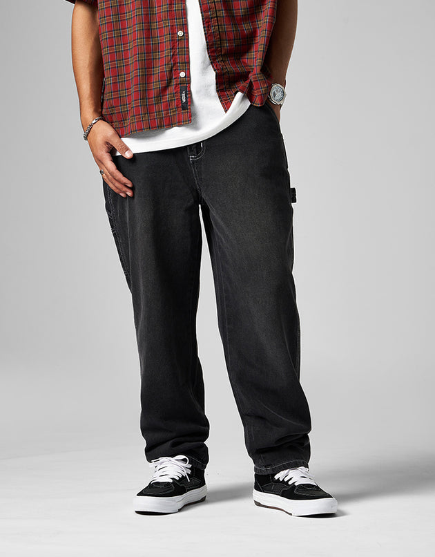 Route One Denim Carpenter Pants  - Washed Black