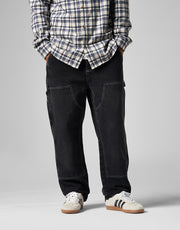 Route One Denim Carpenter Pants  - Light Wash