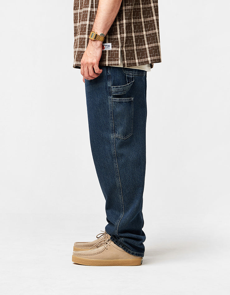 Route One Denim Carpenter Pants  - Light Wash