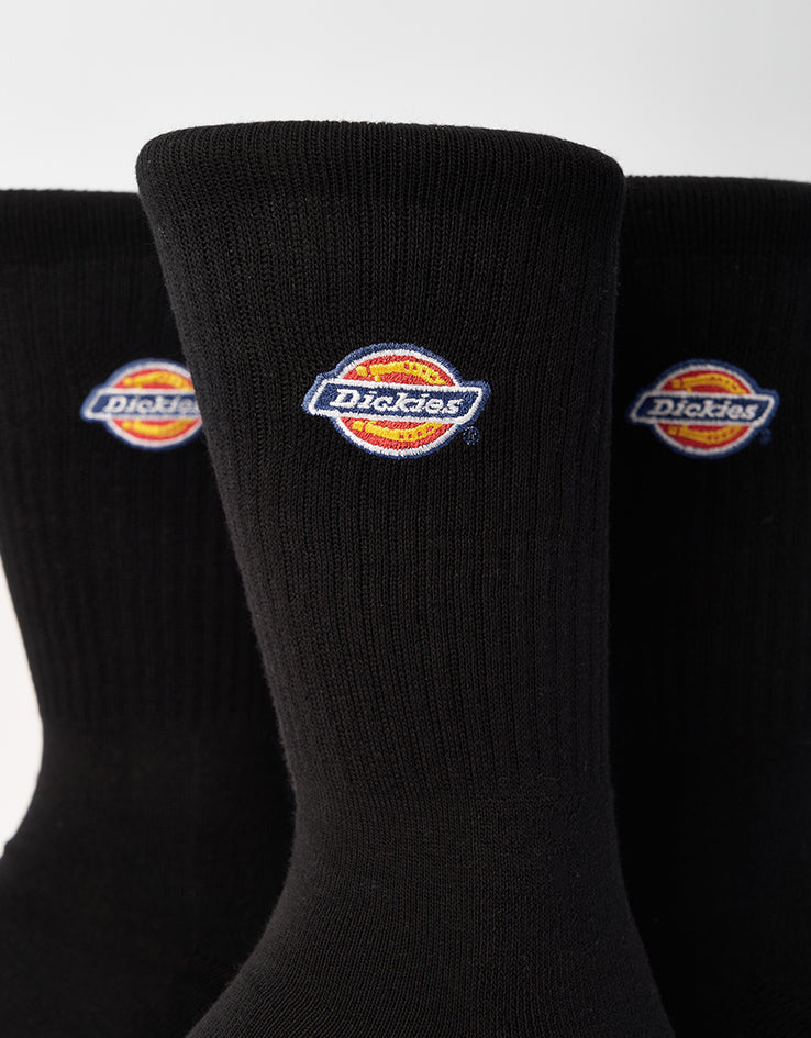 Dickies Valley Grove 3-Pack Socks - Black