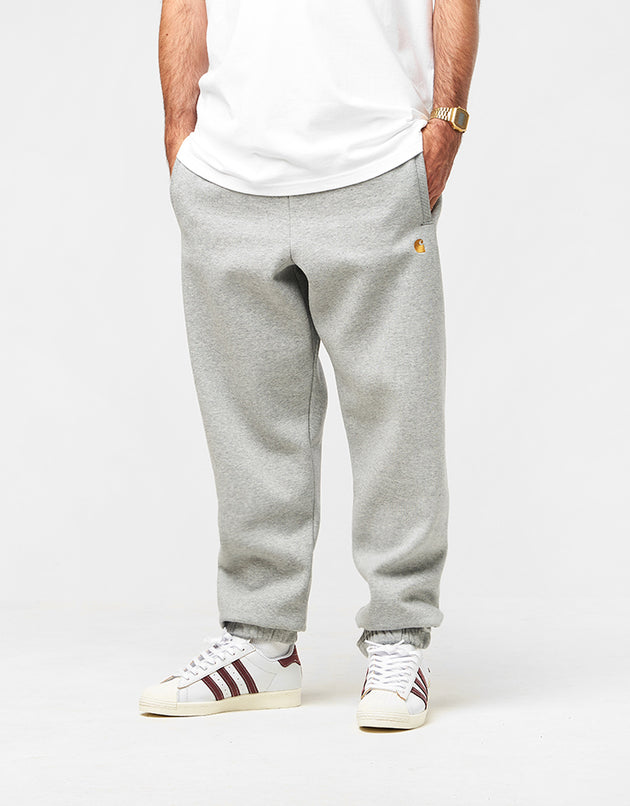 Carhartt WIP Chase Sweatpant - Grey Heather/Gold