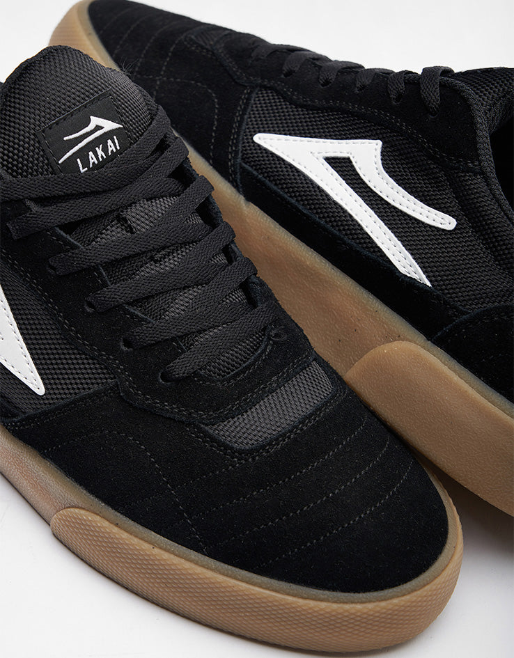 Lakai Cambridge Skate Shoes - Black/Gum Suede