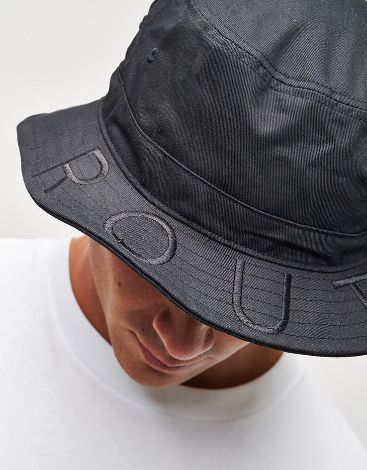 Route One Brimmed Bucket Hat - Black