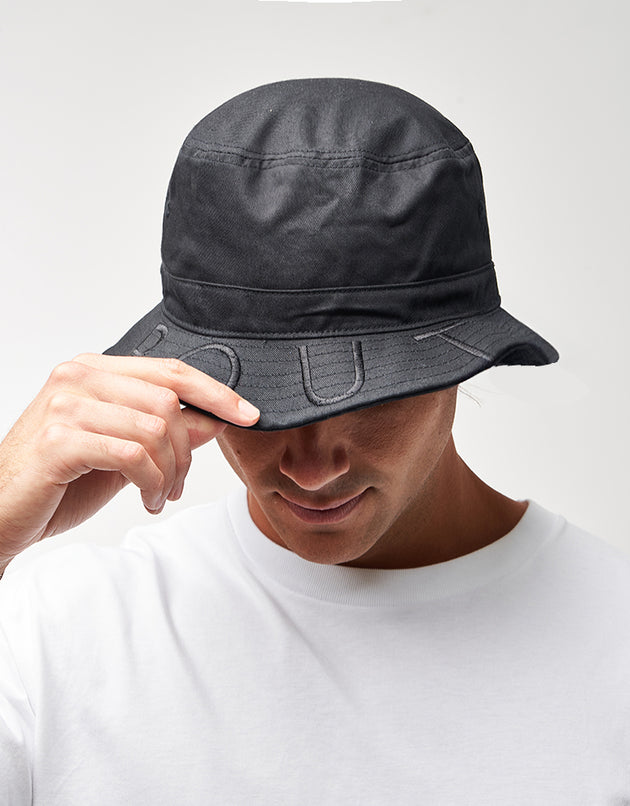 Route One Brimmed Bucket Hat - Black