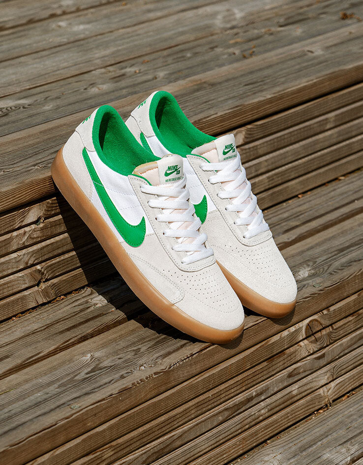 Nike SB Heritage Vulc Skate Shoes - Summit White/Lucky Green-White