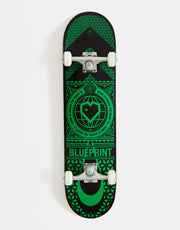 Blueprint Home Heart Black/Green Complete Skateboard - 8"