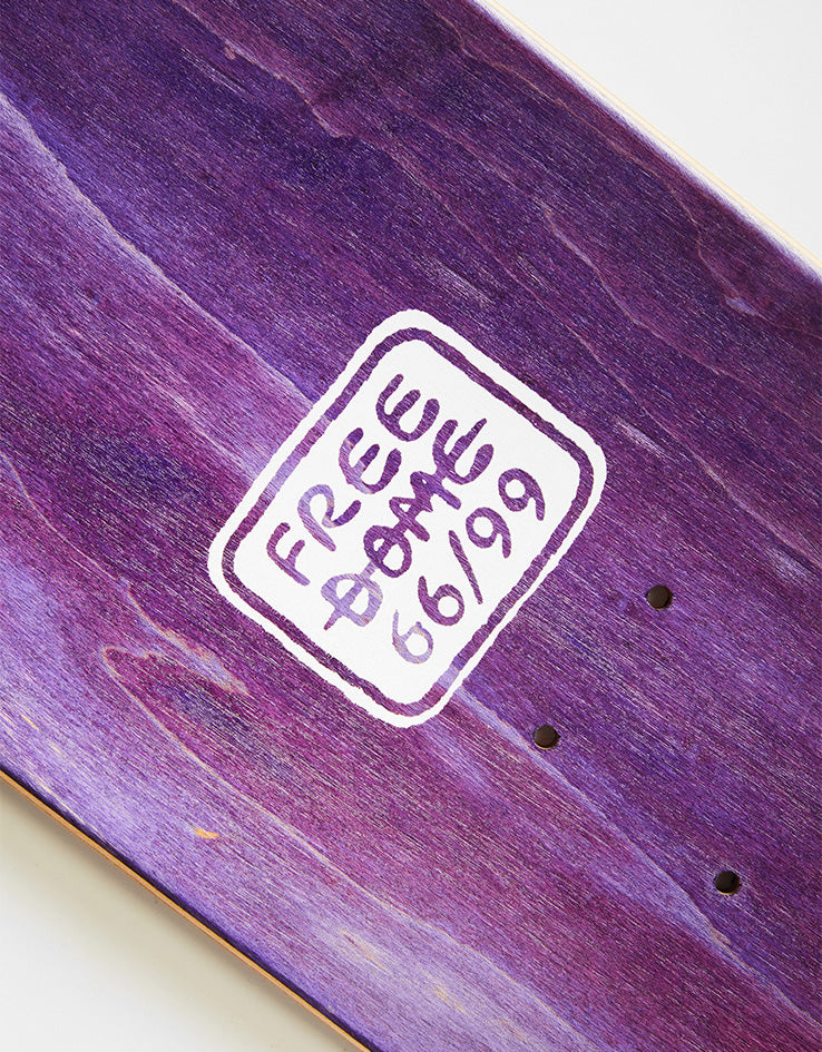 Free Dome Stacked Logo Skateboard Deck - 8"
