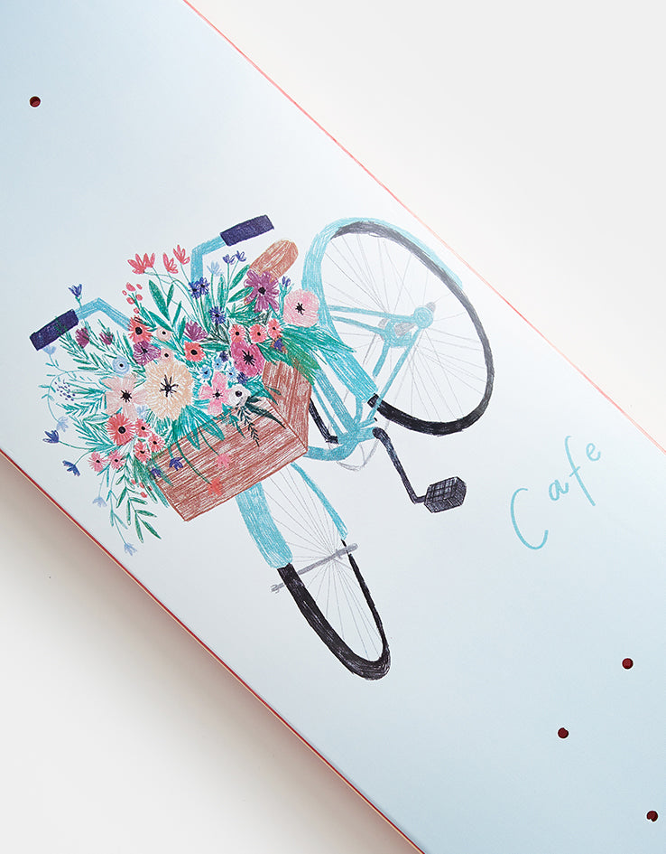 Skateboard Cafe Flower Basket Skateboard Deck - Blue