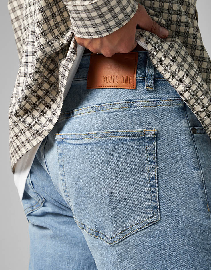Route One Nineties Denim Jeans - Stone Wash
