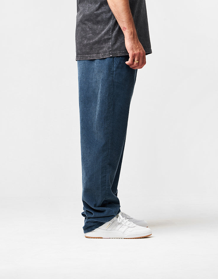 Route One Relaxed Fit Big Wale Cords - Air Force Blue