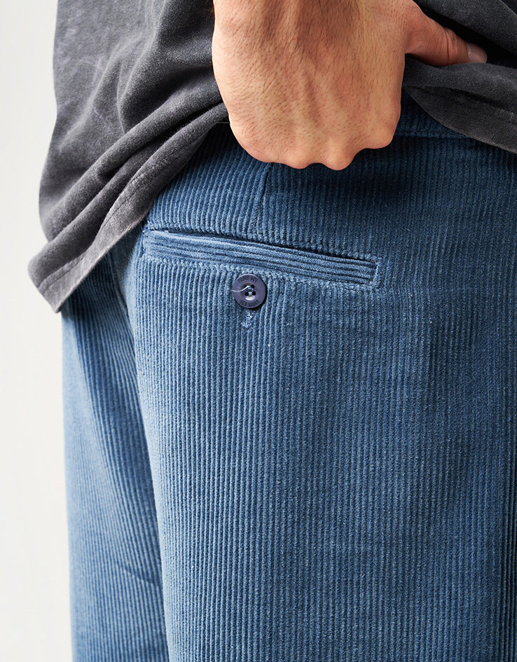 Route One Relaxed Fit Big Wale Cords - Air Force Blue