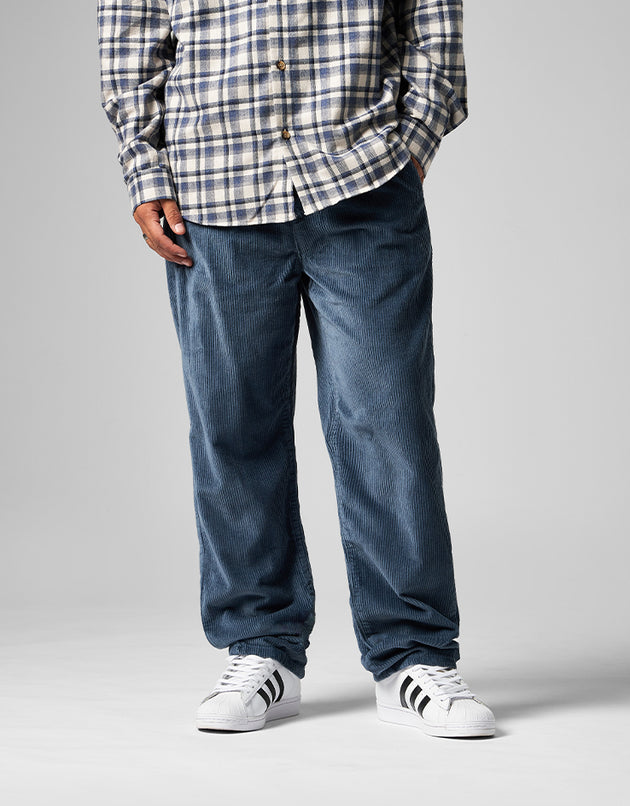 Route One Relaxed Fit Big Wale Cords - Air Force Blue