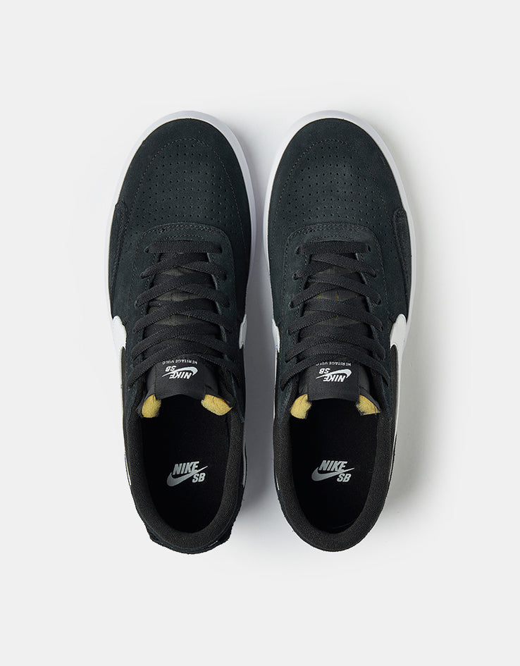 Nike SB Heritage Vulc Skate Shoes - Black/White-Black-White