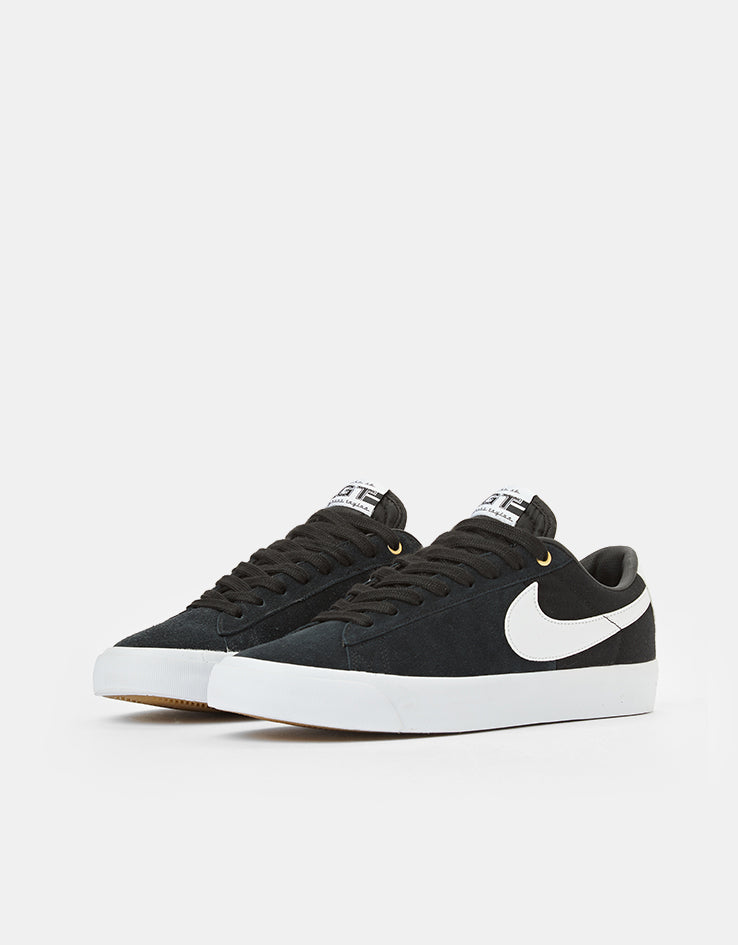 Nike SB Zoom Blazer Low Pro GT Skate Shoes - Black/White-Black-Gum Light Brown
