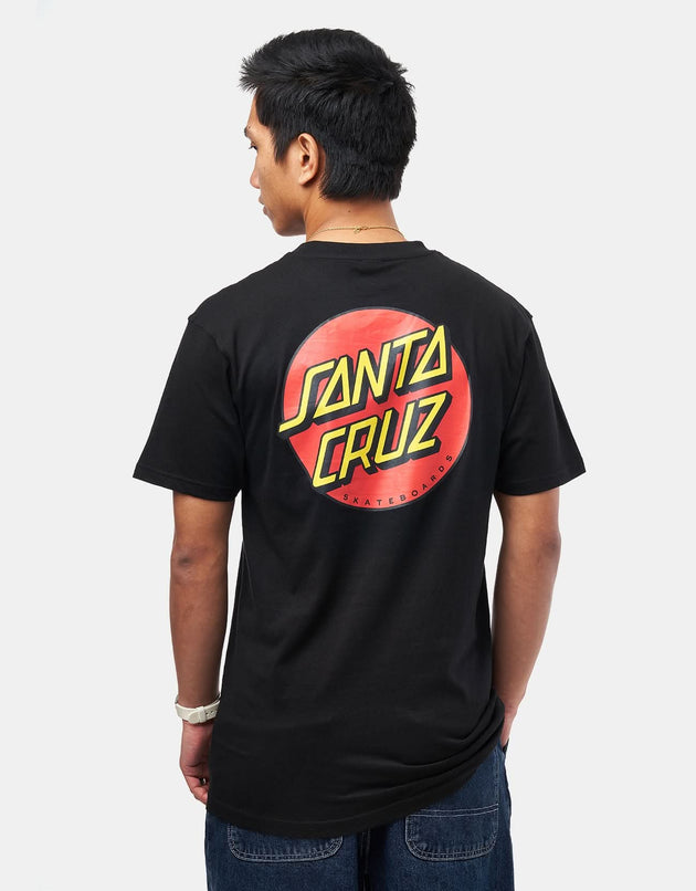 Santa Cruz Classic Dot Chest T-Shirt - Black