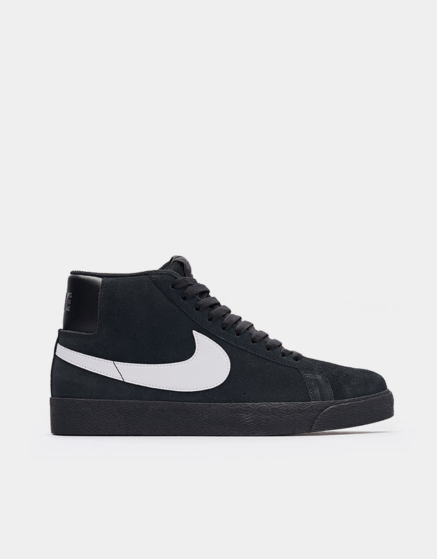 Nike SB Zoom Blazer Mid Skate Shoes - Black/White-Black-Black