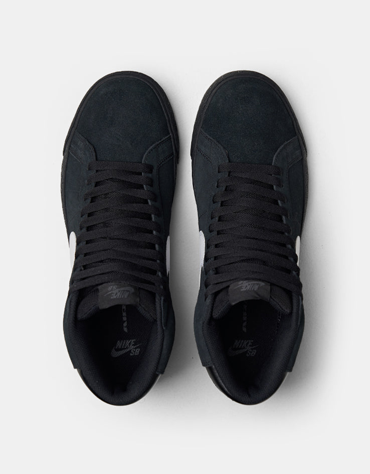 Nike SB Zoom Blazer Mid Skate Shoes - Black/White-Black-Black
