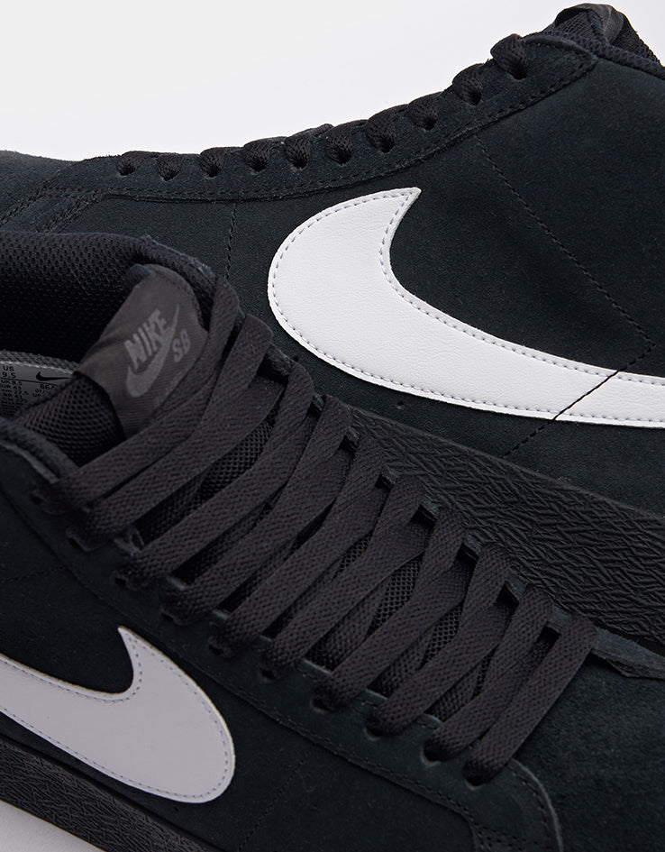 Nike SB Zoom Blazer Mid Skate Shoes - Black/White-Black-Black