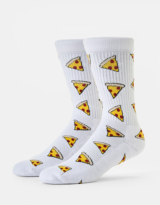 Route One Pizza Crew Socks - White