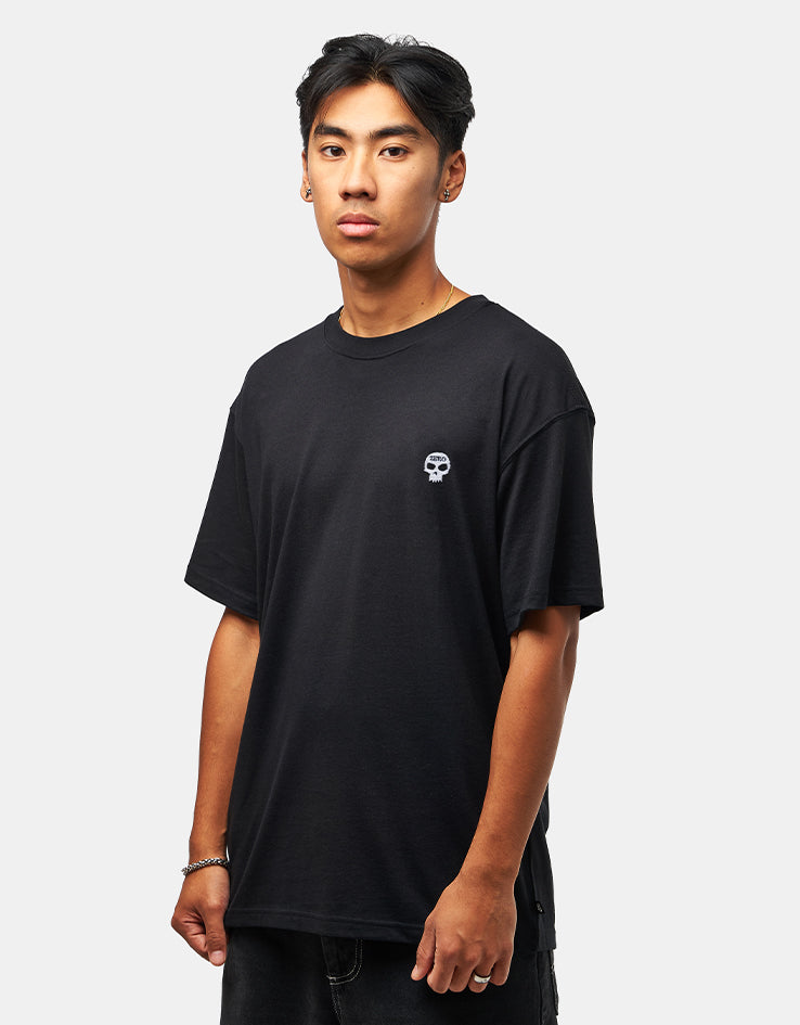 Zero Single Skull Embroidered T-Shirt - Black/White